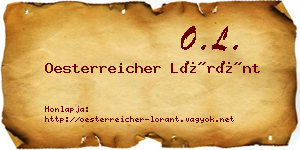 Oesterreicher Lóránt névjegykártya